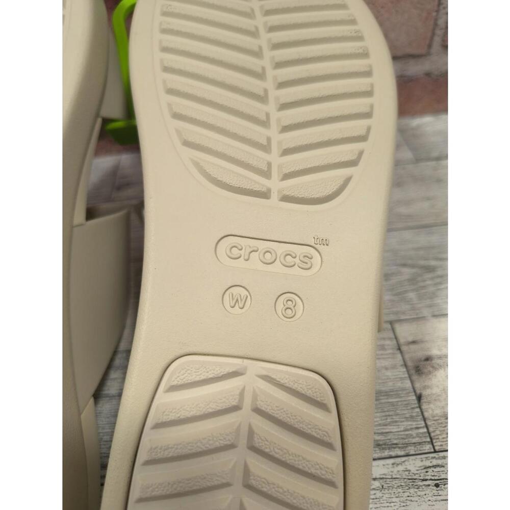 Crocs Brooklyn Buckle Low Low Women's Size 8 Beige Slide Sandals New Tagged - Picture 10 of 10